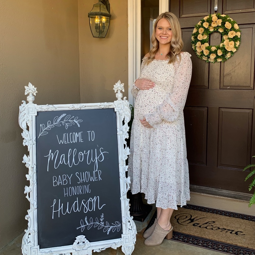 Smocked midi dress